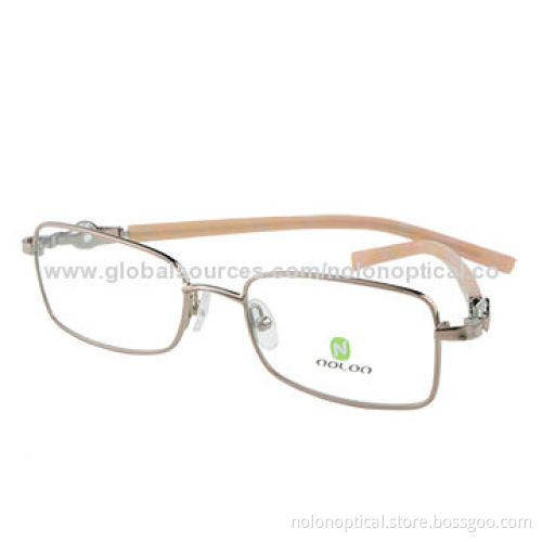 High quality metal reading glasses with metal trim, logo can be printed